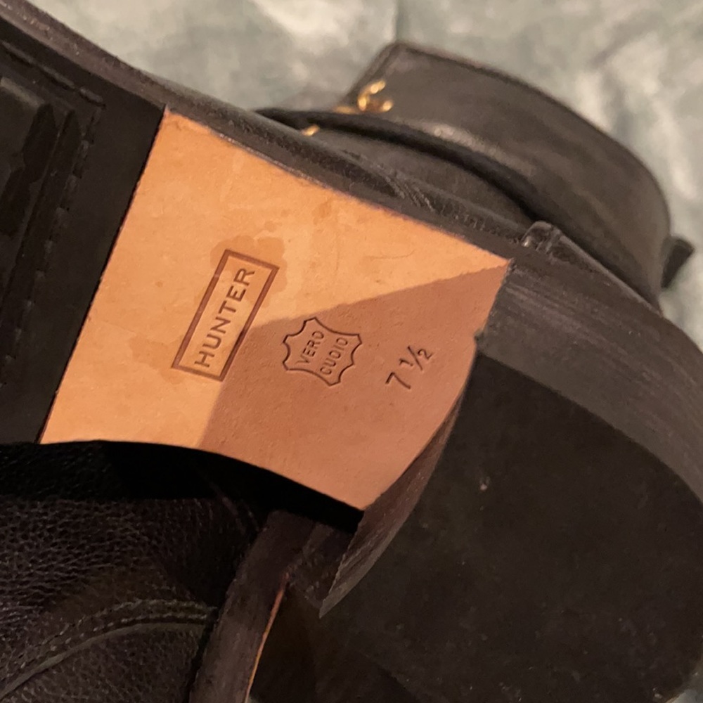 hunter healed combat boots nwot 7.5 - Picture 6 of 7